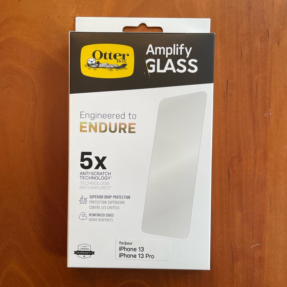 New Otterbox Amplify Glass Screen Protector for iPhone 13 and iPhone 13 Pro